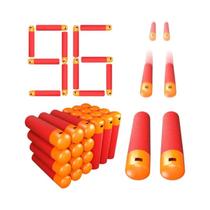 Pacote De Refil Mega Dart De 9,5cm 36PCS Compatível Com Armas Mega Nerf Série N-Strike Universal