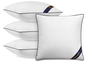 Pacote de roupa de cama Throw Pillow Inserts Utopia com 4 peças de 30 x 30 cm, brancas Pacote de roupa de cama Throw Pillow Inserts Utopia com 4 peças de 30 x 30 cm, brancas