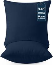 Pacote de roupa de cama Throw Pillows Insert Utopia com 2 almofadas marinhas 66 x 66 cm
