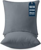 Pacote de roupa de cama Throw Pillows Utopia de 2 cinzas 45x45cm