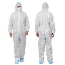 Pacote de roupas Hazmat descartáveis Greenour com 12 roupas brancas grandes Pacote de roupas Hazmat descartáveis Greenour com 12 roupas brancas grandes