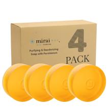 Pacote de sabonete Mirai Persimmon com 4, 100g cada Pacote de sabonete Mirai Persimmon com 4, 100g cada