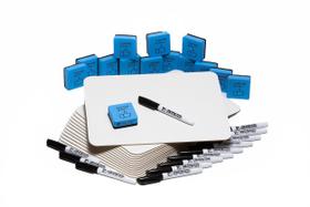 Pacote de sala de aula com placa apagável a seco Charles Leonard 30 quadros brancos