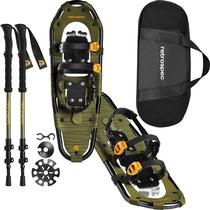 Pacote de sapatos de neve e bastões de trekking Retrospec Drifter 25/30 Pacote de sapatos de neve e bastões de trekking Retrospec Drifter 25/30