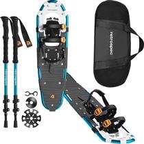 Pacote de sapatos de neve e bastões de trekking Retrospec Drifter 25/30 Pacote de sapatos de neve e bastões de trekking Retrospec Drifter 25/30