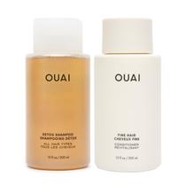 Pacote de shampoo e condicionador OUAI Detox & Fine Hair 2 unidades Pacote de shampoo e condicionador OUAI Detox & Fine Hair 2 unidades