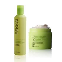 Pacote de shampoo e esfoliante Fekkai Apple Cider Detox 250mL