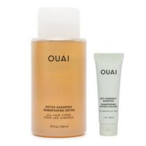 Pacote de shampoo OUAI Detox (300 mL) e anticaspa (30 mL) x2