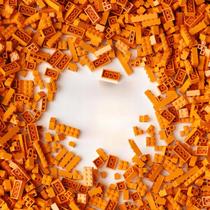 Pacote de sortimento a granel Building Bricks, 300 unidades, laranja