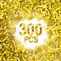 Pacote de sortimento Building Bricks Bulk 300 unidades amarelas para Lego
