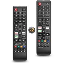 Pacote de substituição de 2 controles remotos para Samsung Smart TV