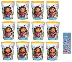 Pacote de suprimentos para festas Gabbys Dollhouse com 12 xícaras Pacote de suprimentos para festas Gabbys Dollhouse com 12 xícaras