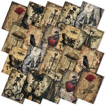 Pacote de tecido acolchoado Hahafelt Vintage Halloween 45,7 x 55,8 cm