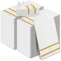 Pacote de toalhas de hóspedes descartáveis Yinder 400 para banheiro (dourado)