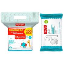 Pacote de Toalhas Umedecidas 200 Folhas 1522 Fisher Price Sem Perfume