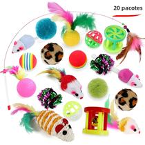 Pacote De Variedade De Brinquedos Para Gatinhos, Conjunto De Brinquedos Para Gatos, Vara Engraçada,