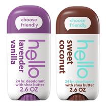 Pacote de variedades de desodorantes hello Aluminium Free 2 x 75 mL em bastão