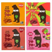 Pacote de variedades Snack BEAR Real Fruit Yoyos (pacote com 4)