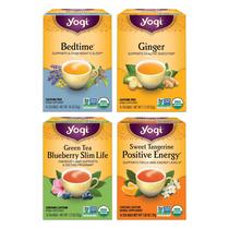 Pacote de variedades Tea Yogi orgânico, 64 sacos de ervas verdes pretas