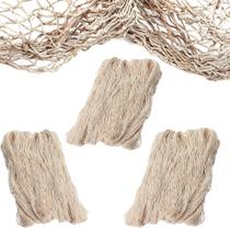 Pacote Decorative Fish Net 4E's Novelty de 3 algodão natural