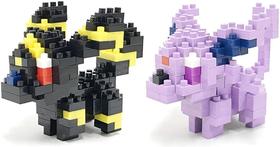 Pacote do conjunto Nanoblocks 2: Espeon e Umbreon Pokémon Nanoblock