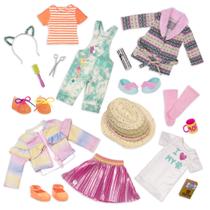 Pacote Doll Glitter Girls Style de 14 polegadas com 3 roupas de 3 anos ou mais