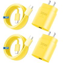 Pacote duplo de carregador rápido USB-C Vilive de 30 W com cabo de 3 m