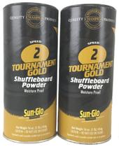 Pacote duplo de cera em pó Sun-Glo 2 Speed Tournament Gold Shuffleboard
