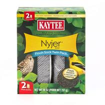 Pacote duplo de meia Wild Bird Food Kaytee Nyjer Finch 737 g Pacote duplo de meia Wild Bird Food Kaytee Nyjer Finch 737 g