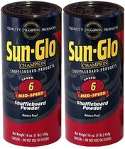 Pacote duplo Sun-Glo Shuffleboard Powder Wax Speed 6 454g