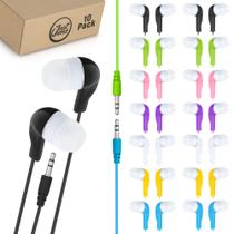 Pacote Ear Buds JustJamz Jelly Roll com 10 fones de ouvido coloridos para crianças Pacote Ear Buds JustJamz Jelly Roll com 10 fones de ouvido coloridos para crianças