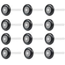 Pacote Eau de 12 rolos de porta de garagem de nylon preto de 2 polegadas com rolamentos