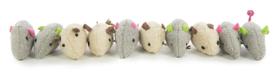 Pacote Econômico com 10 Brinquedos para Gato SmartyKat Skitter Critters (Cinza/Creme)