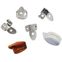 Pacote Finger Pick D'Addario National 4 Níquel + 2 Celulóide