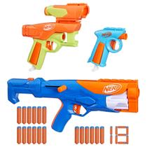 Pacote Gear Up Nerf N Series com 3 lançadores e 18 dardos de 8 anos ou mais