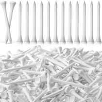 Pacote Golf Tees Mudder 600 de madeira para homens, branco (7 cm)