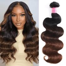 Pacote Hair Weave UNICE Chestnut Brown Ombre Body Wave de 14 cm