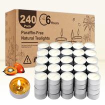 Pacote Hypmis 240, chá de cera de palma sem perfume, 6 horas de queima Pacote Hypmis 240, chá de cera de palma sem perfume, 6 horas de queima