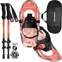 Pacote infantil Retrospec Drifter com sapatos de neve e bastões de trekking Pacote infantil Retrospec Drifter com sapatos de neve e bastões de trekking