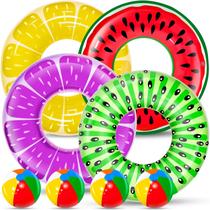 Pacote inflável Pool Floats iGeekid com 8 unidades para crianças e adultos com bola