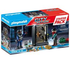 Pacote inicial da Playmobil: assalto a banco com oficial e ladrão