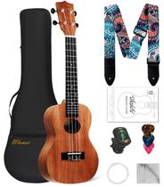 Pacote inicial de 26 polegadas para Ukulele Tenor Ulumac Solid Mahogany