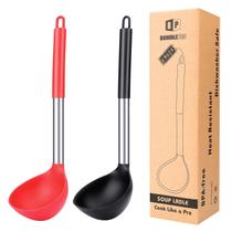 Pacote Ladle Spoon Bundlepro com 2 silicone de alta resistência ao calor
