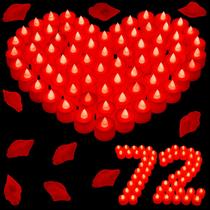 Pacote LAMP Coume 72 luzes de chá LED vermelhas sem chama de 3,8 cm Pacote LAMP Coume 72 luzes de chá LED vermelhas sem chama de 3,8 cm