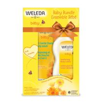 Pacote: Loção Corporal e Shampoo Weleda Baby Calendula 200mL x2