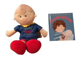 Pacote MartLoop I Am a Big Brother Doll com livro - Super Big Brother