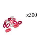 Pacote Mini Rabicó Xuxinha De Cabelo rosas e branco 300 Peças Atacado