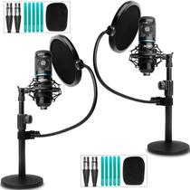 Pacote Movo Podpak2t com 2 Microfones - Kit de Podcast