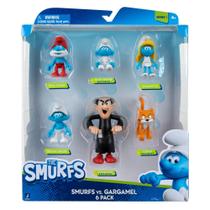 Pacote múltiplo de bonecos The Smurfs GARGAMEL VS Smurfs com 6 bonecos