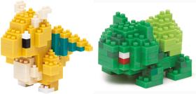 Pacote Nanoblock: personagens Pokémon Dragonite e Bulbasaur Pacote Nanoblock: personagens Pokémon Dragonite e Bulbasaur